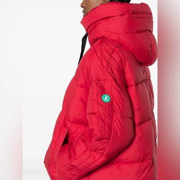 SAVE THE DUCK Red Keri Hooded Padded Jacket Synthetic Down Animal Free Size XXL - Picture 2 of 11
